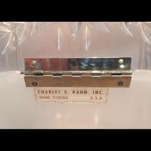 Charles S Kahn Miami, Florida Lucite Designer Box Purse - 1950s Vintage